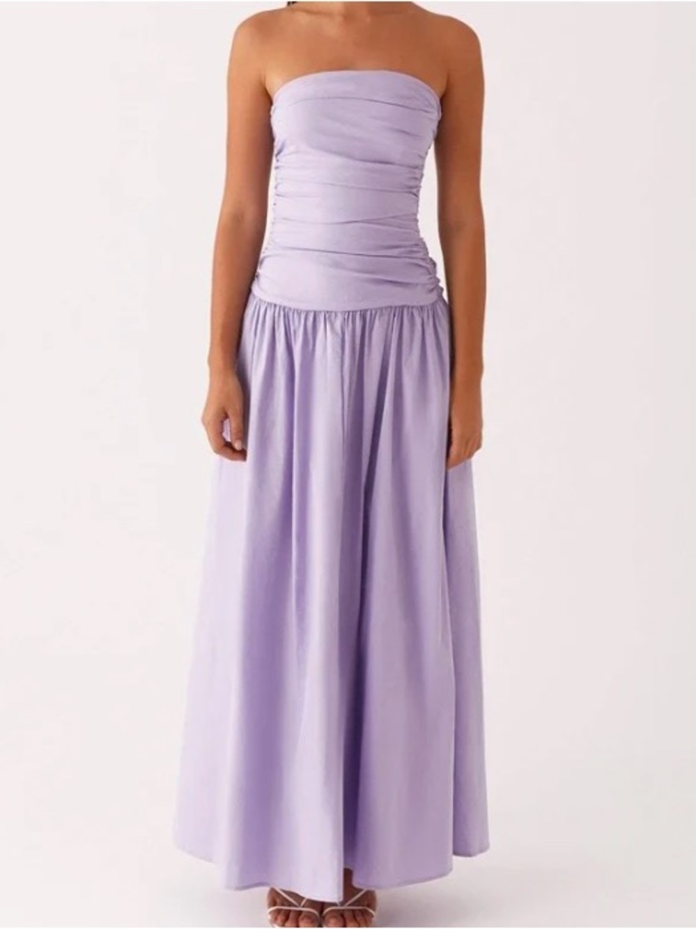 Strapless Lavender Maxi Skirt